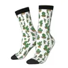 Men's Socks All Seasons Crew Stockings Cactus Flowers Floral Pattern Hip Hop Long For Men Women Gifts
