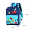 Skolväskor Barn Lätt tryckning av ryggsäck Boys Car World Cartoon School Bags For Kids Waterproof Bagpack Girls Bookbag Mochila 231006