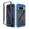 Funda transparente para teléfono con armadura transparente para Google Pixel 8 Pro 7a 7 7Pro 6a 6Pro 5 5a PC dura híbrida de doble capa y protección suave de TPU a prueba de golpes cubierta resistente completa