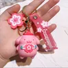 Sevimli kiraz çiçeği serisi kolye bebek makinesi küçük hediye karikatür anahtarlık kadın hediye anahtarlık