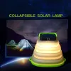 Éclairage de Camping solaire pliable portatif ABS 500mAh lampe de poche LED rechargeable par USB Mini lumière de lanterne de secours LED pour l'extérieur 12 LL