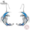 Polsino dell'orecchio Eudora argento sterling 925 drago luna orecchino per le donne fine gotico animale goccia fascino femminile gioielli regalo del partito 231005