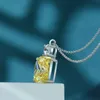 Charm 10ct Topaz Diamond Pendant Real 925 Sterling Silver Party Wedding Pendants Necklace For Women Bridal Chocker Jewelry2728