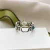 Męskie Pierścienie Pierścienie Zaangażowanie kobiet swobodne hip hop miłosne pierścień wąż wzór mody 925 srebrne ozdoby luksusowe 300n