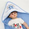 Asciugamani Accappatoi 2 pz/lotto Bambino Telo da bagno con cappuccio in morbido cotone 76*76 cm Nuoto Asciugamani da spiaggia Baby Shower Regali Accappatoio per bambini 231006