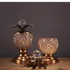 Storage Bottles European Style Crystal Glass Decoration Small Sugar Bowl Living Room With Lid Dried Fruit Creative Home