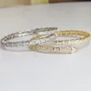Bracelet classique serpent cristal ouvert bracelets pour femme marque de mode bijoux Style Punk Animal gros bracelets 231006