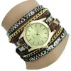 Pocket Watches Vintage Woven Armband Watch Wear-beständig Round Alloy Fall för fru Girl Griend Gift