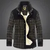 Giacche da uomo Giacca invernale da uomo Addensare calde camicie in pile Cappotti 100% cotone flanella scozzese Abbigliamento militare Chaquetas Hombre Taglia M4XL 231005