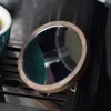 コーヒーティーツールボトムレスポータフィルターのエスプレッソSミラースイベルアングルウォルナットエスプレッソ流量観測カフェ231006の反射ミラー