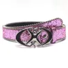 Bälten lyxig designer Moon Star Buckle Belt Cross Metal Gothic Men Kvinnor Y2K PU LÄDER Midjeband Jeans Byxor Dekorativa