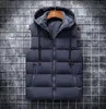 Herrenwesten Herbst Winter Weste Männer Casual Weste Ärmellose Jacken Woih Kapuze Warme Herrenwesten Bodywarmer Daunenweste für Männer 231005