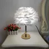 Table Lamps Modern Feather Table Lamp Bedroom Table Lamp Bedside Lving Room Coffee Decorative Lights Christmas Decoration Romantic Ligsting YQ231006