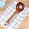 Spoons Wooden Scoop Condiment Spoon Wood Salt Ladle With Handle For Soup Tea Jars Honey Coffee Candy Kitchen Utensils 28cm