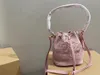 Bolso tipo cubo Vintage de diseño de lujo para mujer, bandoleras de un hombro tipo bandolera con estampado de color, estilo retro, 2023