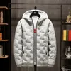 Parka en duvet pour hommes, veste tendance d'hiver pour moto, Baseball, coupe-vent, fermeture éclair, doublure en peluche, 231005