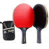 Table Tennis Raquets 2PCS Professional 6 Star Racket Ping Ping Pong Set Pimplysin Rubber Hight Quality Blade Bat Paddle with Bag 231006