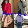 Women's Sweaters Rimocy Turn Down Knit Cardigan Women Autumn Winter Button Up Solid Color Sweater Coats Woman Long Sleeve Soft Cardigans Ladies 231005