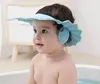 Kapity prysznicowe Regulowane Baby Shower Hat Włosy Włosy Włosy dla uszu Oczy Silikon Baby kąpiel daszek dla maluchów Kid Cap szampon 231006