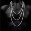 Nieuwe Hiphop 5A cz tennis collier Plated goud zilver punk 5mm zirkoon verharde lange kettingen voor vrouwen jongen vriend hele2262