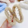 Faux Fur Hair Claw Cloud-Shaped Fluffy Hair Clip Solid Color Plush Ponytail Clip Hairpin Autumn Winter Headwear Hair Accessories