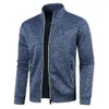 Nieuwe dikke jas voor heren Bovenkleding Slim Fit vest Sweatshirts Jassen Heren Hoodies Rits Opstaande kraag Pullover Heren sweatshirts Man Rits Trui Kleding