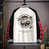 Giacche da uomo 2023 Nuova popolare giacca in pelle scamosciata Varsity unisex Bomber uniforme Hip Hop modello stampato sul retro giacche da baseball cappotto di modaL231006