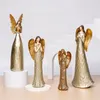 Dekoratif nesneler figürinler nordic love angel heykel altın reçine nimet melek heykel masaüstü sundurma dekorasyon eser figür süsleme 231006