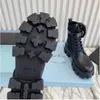 Stivali al ginocchio in vera pelle per donna quadrata Tacco grosso tela di nylon nero Chelsea Knight Stivaletti moda Stivale da donna 7 cm Scarpe eleganti firmate di lusso di alta qualità 36-41