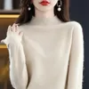 Kadın Sweaters% 100 Merino Yün Kaşmir Kazak Kadın Örme Süveter Yavurucu Uzun Kollu Küleyler Sonbahar Kış Giyim Sıcak Jumper Üstler 231005