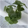 Decorative Flowers Wreaths Artificial Plant Leaves Vine Small Handle Begonia And Fern Potted No Pot Simation Green Plants Home Living Dh4Yh