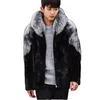 Men's Leather Faux Leather Oversize Winter Warm Men's Fur Coat Faux Fur Jackets High End Luxury Designer Clothing S-5XL Fashion Long Sleeve Snowsuit 231005