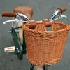 パニエバッグ自転車パニエキッズフロントハンドルバーレッタンハンドウーブンウーブン織物バスケット用自転車用ウィッカーバスケット231005