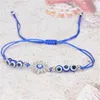 Moda all-in-one Demon Eye braccialetto personalità temperamento occhi azzurri fish-eye perline amuleto gioielli con corde a mano GC2352