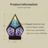 Table Lamps Bohemian Light-Polar Star Projector Wooden Lamp LED Colorful Diamond Lights for Home Decor Bohemian Wedding YQ231006