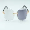 Lente scolpita di nuova moda di fascia alta 8300817-B8 montatura per occhiali in corno misto naturale di lusso 58-18-135mm occhiali che cambiano colore uno specchio 277K