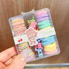 Haaraccessoires Leuke Box Set Kinderen Hoge Elasticiteit Elastiek Snoep Kleur Dasspeld Touw Prinses