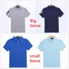 Mens Polos T-shirts Top Tee Short Sleeve Flera färgbroderier Big eller Small Horse Hommes Classic Business236R