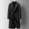 Mélanges de laine pour hommes arrivée vestes d'hiver mode style long manteau en laine décontracté laine trench-coat hommes robe veste hommes taille M-4XL 231006