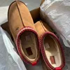 المصمم تسمان Slippers أستراليا منصة شببر tazz أحذية أسترالي شرائح رقيقة من جلد الغنم الفراء أحذية جلدية حقيقية للعلامة التجارية الكلاسيكية للسيدات الخارجية 10A