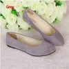 Dress Shoes Fashion Women Shoes Woman Flats High Quality Slip-On Shoes Pointed Toe Rubber Women Flat Shoes Ballet Plus Size 231006