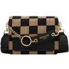 Evening Bags Checkerboard Mini Fabric Flap Crossbody Sling for Women 2023 Luxury Brand Design Handbag Simple Shoulder Bag Handbags 231006