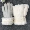 Beş Parmak Eldiven% 100 Orijinal Koyun Derisi Deri Eldiven Kadın Kış Sonbahar Moda Sıcak Polar Kar Eldivenleri Erkek Açık Beş Parmak Bilek Eldiven 231006