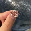 Fashion 18K Gold Plated Ring Sterling Silver Cubic Zirconia Lainting Wedding Rings for Women2325