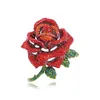 Projektant luksusowy broszka graficzna kreatywna branża ciężka broszka róża broszka chińska feng shui diamentowy kwiat pin brooch broszka