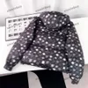 xinxinbuy Cappotto da uomo di design Piumino Dots Letter stampa tessuto manica lunga donna bianco Nero marrone M-3XL