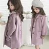Пальто EACHIN, шерстяные пальто для девочек, милая верхняя одежда, детские куртки, дизайнерское длинное пальто для подростков, повседневная зимняя одежда для 231008