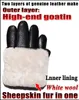 Fem fingrar handskar hjortskinn mönster manliga läderhandskar fårskinnfur i en handskar kvinnlig getskinn får pälsvull handskar vinter förtjockande varm 231006