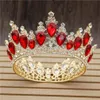 Hårklämmor Barrettes Fashion Crowns Barock Luxury Crystal Bridal Crown Tiaras Light Gold Diadem Tiaras For Women Brud Wedding 271A