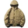 Men s Down Parkas Winter Retro Hooded Flight Jacket Outdoor Windproof Warm White Duck Coat Unisex Puffer Jackets 231005